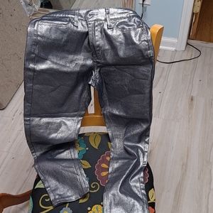 Silver stretch denim jeans